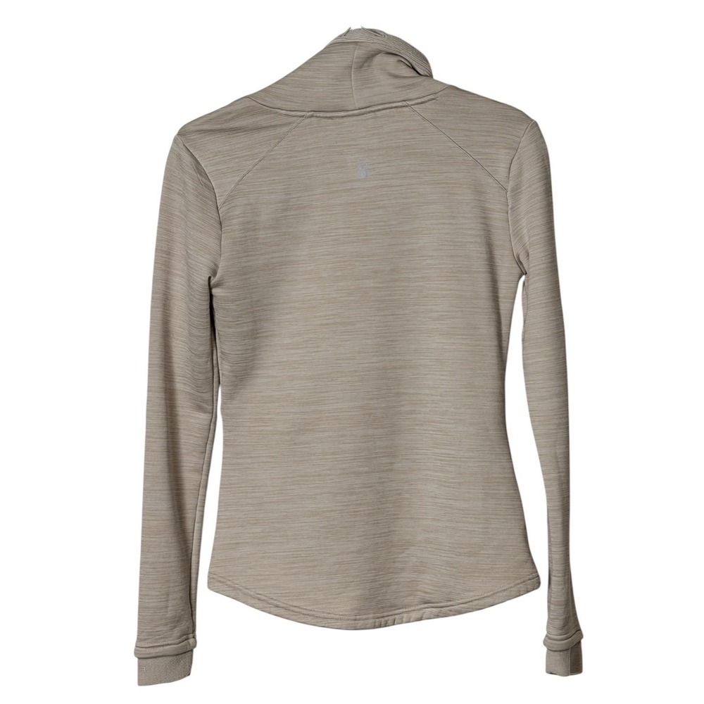Spyder Active Womens Small SP174 Cowl Neck Fleece Pullover Gray Space Dye - Picture 2 of 12